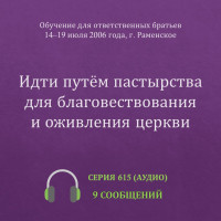 Аудио: Идти путём пастырства для благовествования и оживления церкви